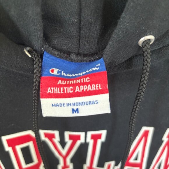 Champion Vintage Black University of Maryland Sweatshirt Size Medium - Picture 3 of 4